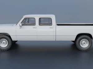 Dodge Ram W350 Crew Cab 1985 3D Print Model
