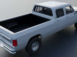 Dodge Ram W350 Crew Cab 1985 Modelo de Impressão 3D
