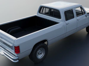 Dodge Ram W350 Crew Cab 1985 3D Print Model