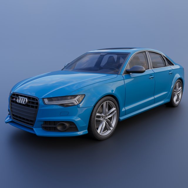 Audi S6 2016 3D-printmodel .c4d .max .obj .3ds .fbx .stl .blend 