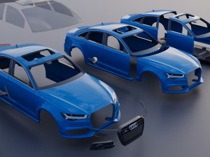 Audi S6 2016 3D-printmodel
