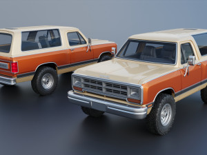 Dodge Ramcharger 1987 3D 프린트 모델
