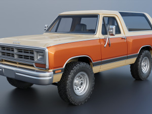 Dodge Ramcharger 1987 3D 프린트 모델