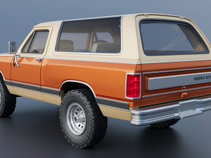 Dodge Ramcharger 1987 3D 프린트 모델
