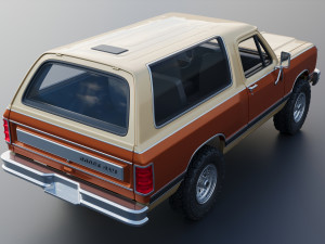 Dodge Ramcharger 1987 3D 프린트 모델