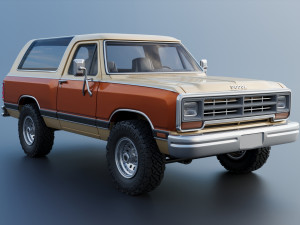 Dodge Ramcharger 1987 3D 프린트 모델