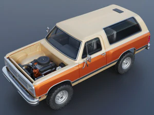 Dodge Ramcharger 1987 3D Print Model