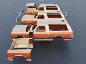 Dodge Ramcharger 1987 3D 프린트 모델
