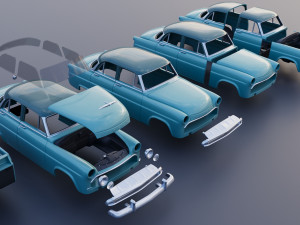 Hudson Jet 4 Door 1953 Model Cetak 3D