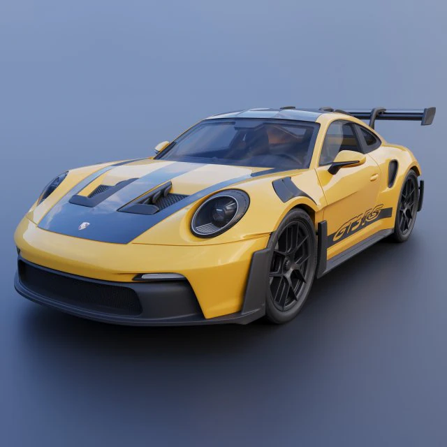 Porsche 911 992 GT3 RS 3D Print Model .c4d .max .obj .3ds .fbx .stl .blend 