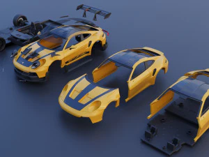 Porsche 911 992 GT3 RS 3D Print Model