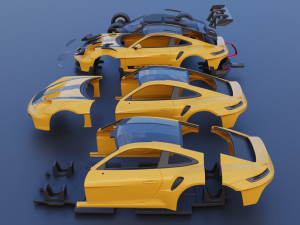 Porsche 911 992 GT3 RS Modelo de impresión 3D