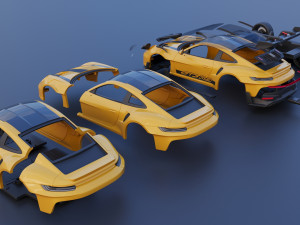 Porsche 911 992 GT3 RS Modelo de impresión 3D