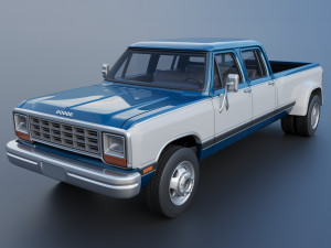 Dodge Ram W350 Crew Cab Dually 1983 3D Принт Модель