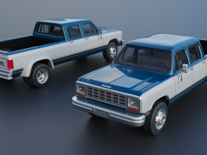 Dodge Ram W350 Crew Cab Dually 1983 3D 打印模型