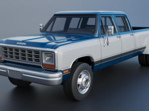 Dodge Ram W350 Crew Cab Dually 1983 3D 打印模型