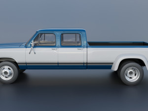 Dodge Ram W350 Crew Cab Dually 1983 3D 打印模型