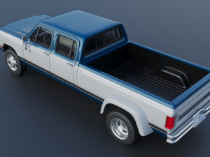 Dodge Ram W350 Crew Cab Dually 1983 3D 打印模型