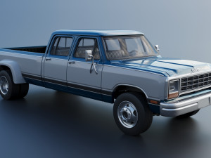 Dodge Ram W350 Crew Cab Dually 1983 3D 打印模型