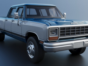 Dodge Ram W350 Crew Cab Dually 1983 3D 打印模型
