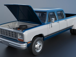 Dodge Ram W350 Crew Cab Dually 1983 3D 打印模型