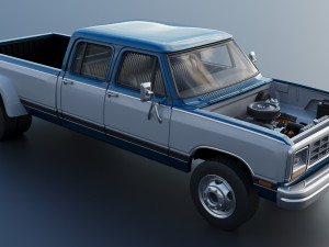 Dodge Ram W350 Crew Cab Dually 1983 3D 打印模型