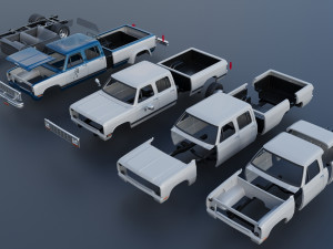 Dodge Ram W350 Crew Cab Dually 1983 3D 打印模型