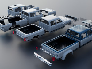 Dodge Ram W350 Crew Cab Dually 1983 3D 打印模型