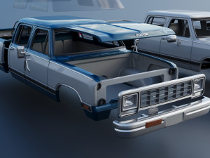 Dodge Ram W350 Crew Cab Dually 1983 3D 打印模型