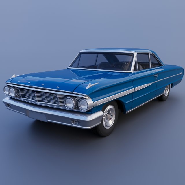 Galaxie 500 XL 1964 3D 打印模型 .c4d .max .obj .3ds .fbx .stl .blend 