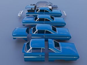 Galaxie 500 XL 1964 3D 打印模型