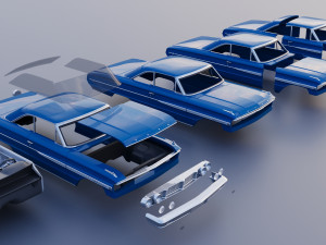 Galaxie 500 XL 1964 3D 打印模型