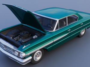 Galaxie 500 XL 4-Door 1964 3D प्रिंट मॉडल