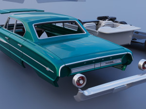 Galaxie 500 XL 4-Door 1964 3D प्रिंट मॉडल