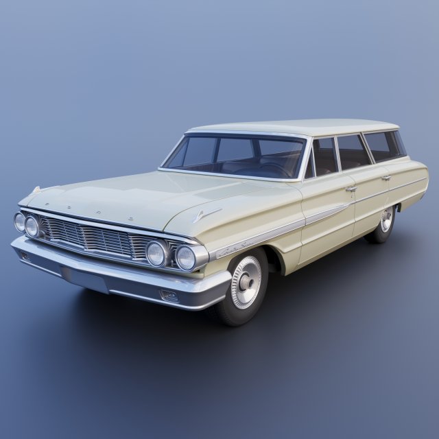 Country Sedan Station Wagon Modello di stampa 3D .c4d .max .obj .3ds .fbx .stl .blend 
