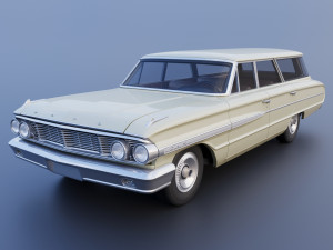 Country Sedan Station Wagon 3D Print Model