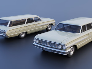 Country Sedan Station Wagon Modello di stampa 3D