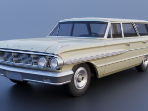 Country Sedan Station Wagon Modello di stampa 3D