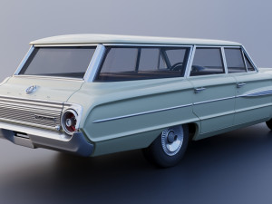 Country Sedan Station Wagon Modello di stampa 3D