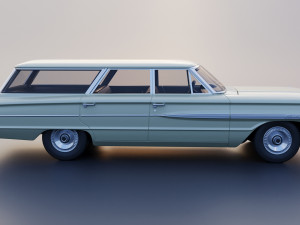Country Sedan Station Wagon Modello di stampa 3D