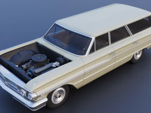 Country Sedan Station Wagon 3D Print Model