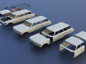 Country Sedan Station Wagon Modello di stampa 3D