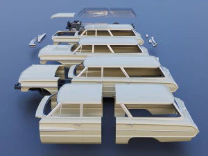 Country Sedan Station Wagon 3D Print Model