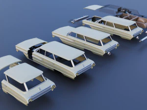Country Sedan Station Wagon 3D Print Model