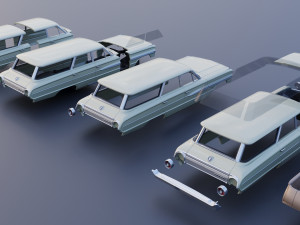 Country Sedan Station Wagon Modello di stampa 3D