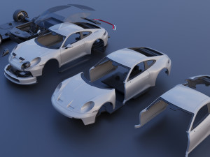 Porsche 911 GT3 Touring 3D Print Model