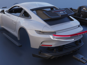 Porsche 911 GT3 Touring 3D Print Model