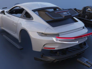 Porsche 911 GT3 Touring 3D Print Model