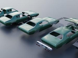 Plymouth Satellite 1971 Modelo de Impressão 3D