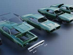 Plymouth Satellite 1971 Modelo de Impressão 3D